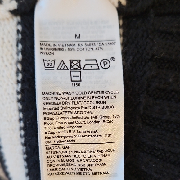 GAP Black and White Striped Women's Sweater - Picture 3 of 4